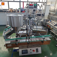Machine de remplissage automatique de liquides de haute précision pour huile, produits chimiques, jus, shampoing, sauces, avec écran tactile PLC et pompe