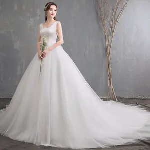 Wholesale Customized French Light Wedding Dresses Trailing Tail Mori Super Fairy Hepburn Slim Starry Night Fantasy