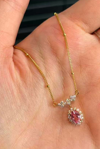 Collier pendentif en argent 925 plaqué or 18 carats avec perle de culture certifiée NGTC et zircon blanc, cadeau de mariage UM Jewelry - Product Image 4
