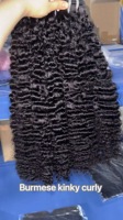 Cabello Rizado Birmano Natural, Cabello Humano Virgen Camboyano Liso, Paquete de Cabello Vietnamita 100% Sin Procesar, Cabello Rizado Indio