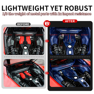 Dry Carbon Fiber Bule Car Auto Parts 488 OEM Style Rear Engine Bay Cover for Ferrari 488 Spider Engine Panel <b>Interior</b> Kits - Product Image 2