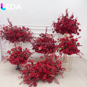 ดอกยิปโซสีแดงแบบขายส่งของ LEDA สำหรับตกแต่งฐานเชิงเทียนและเป็นของประดับตกแต่งกลางโต๊ะ - Product Image 6