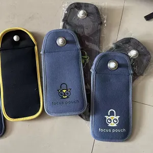 neoprene Lockable smart phone Pouch for high school students.