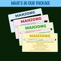 Lot de 4 lecteurs de lignes de Mahjong en acrylique, guide des règles du Mahjong pour débutants, accessoires de Mahjong, cadeaux mignons pour les joueuses