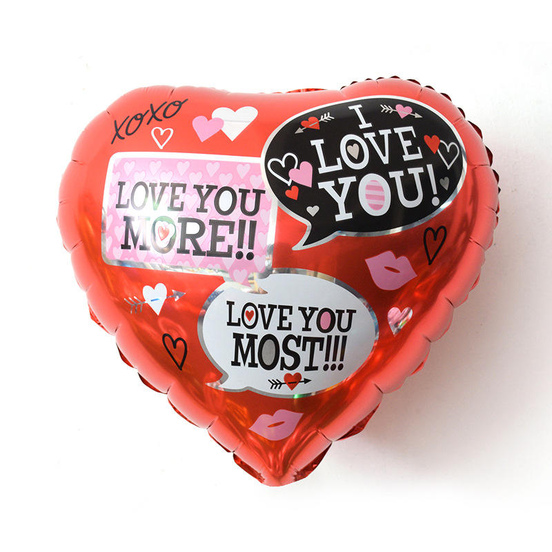 Wholesale 18 Inch Heart I Love You Spanish Te Amo Helium Foil Balloons Globos Valentine's Day Balloons Wedding Party Decoration