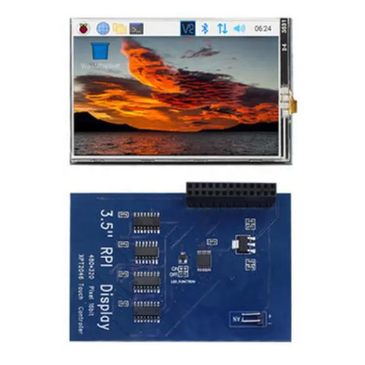 3.5 인치 저항 터치 스크린 라즈베리 파이 4B 3B + 3B 제로 2W 제로 W 범용 개발 보드 3.5 "라즈베리 파이 LCD
