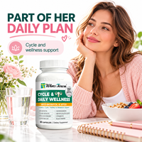 WinsTown Myo-Inositol Vitex Capsules – Soutien Quotidien au Bien-être Féminin, Équilibre du Cycle, Folate, CoQ10, Vitamine D3, Complément Herbal
