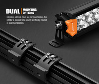 LIGHTFOX IP68 Off Road 4x4 Car 120W 20 inch Double Row Offroad LED Light Bar avec Dual Mounts