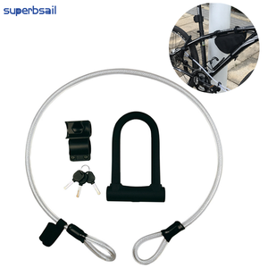 Superbsail nouveau vélo U Lock <span class=keywords><strong>vtt</strong></span> vélo de route <span class=keywords><strong>cadenas</strong></span> 2 clés antivol sécurité moto Scooter cyclisme serrure vélo accessoires - Product Image 4