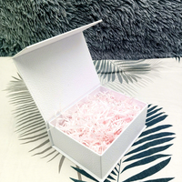 Boîte cadeau vide pour rouge à lèvres et parfum de marque D, sac fourre-tout cosmétique en carton gris estampé