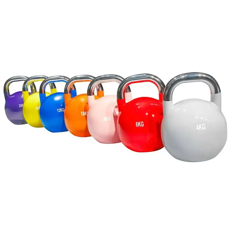 Toptan özel Logo spor salonu Fitness Kettlebell ayarlanabilir rekabet dökme demir Kettlebell