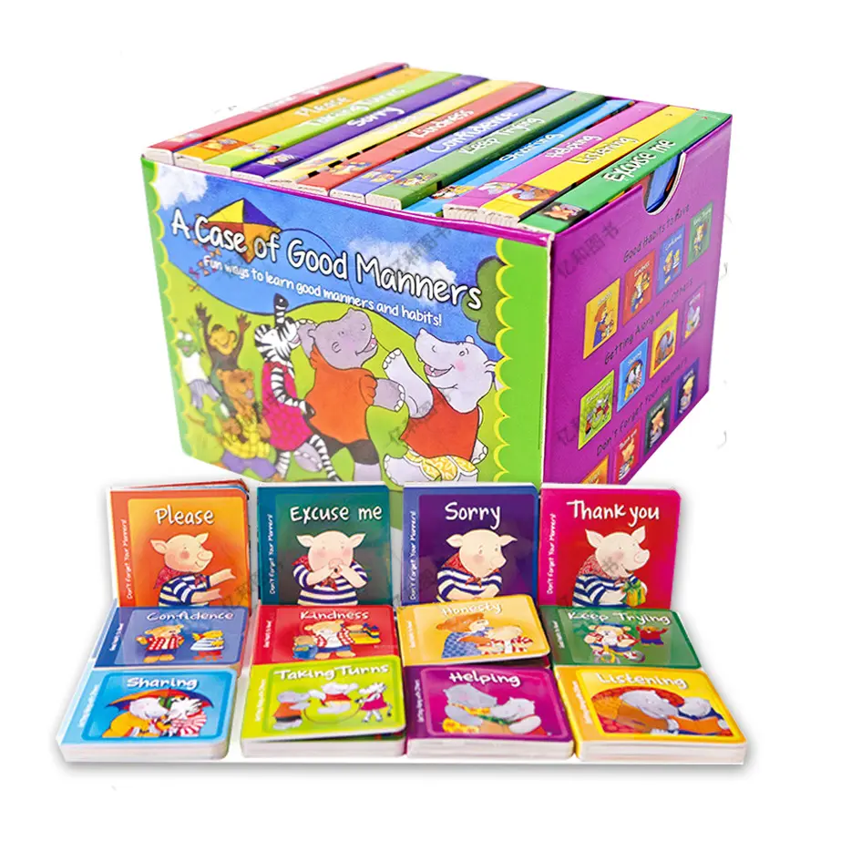 12 Books/Set A Case of Good Manners Children's EQ Education English Picture Book Collection Kids Gifts