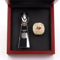 SiDan-anillo personalizado de los bucaneros de la bahía de los Estados Unidos, conjunto de fútbol y trofeo, regalo para fanáticos, 2021