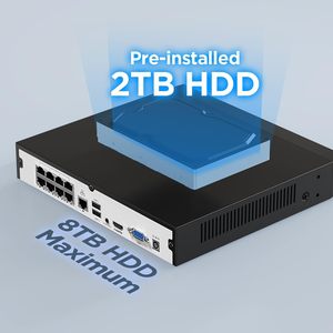 <span class=keywords><strong>Kit</strong></span> NVR 8 canaux à succès avec 6 caméras IP tourelles 5MP, détection intelligente audio humaine et véhicule, système de caméra de vidéosurveillance à prix compétitif - Product Image 3