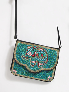 กระเป๋าสะพายข้างสไตล์ชนเผ่าสำหรับผู้หญิง, กระเป๋าใส่โทรศัพท์มือถือทรงเปลือกหอยกระเป๋าสะพายไหล่เดียว - Product Image 4