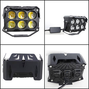 ไฟสปอร์ตไลท์มอเตอร์ไซค์ LED 6 ดวง รุ่นใหม่ 120W สีเหลืองขาว แสงคู่ กันน้ำ ไฟขับขี่ รับประกัน 1 ปี สำหรับมอเตอร์ไซค์ - Product Image 3