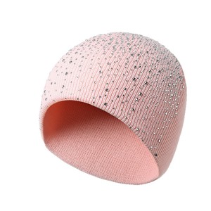 2026 Outdoor Streetwear <b>Knitted</b> <b>Hat</b> Women Casual Winter Fall <b>Hat</b> Stylish Shiny Decor Women's Rhinestone Beanie - Product Image 5