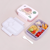 Boîte à lunch Bento pour enfants anti-fuite Bento avec fourchette Boîte à lunch pour micro-ondes Boîte à lunch pour enfants de qualité alimentaire