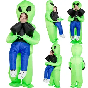 Groene Opblaasbare Alien Kostuum Halloween Kerst Carnaval Opblaasbare Kostuum