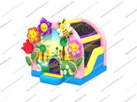 2021 Nouvelles Maison de saut d'intérieur pour enfants Abeilles et fleurs Combo gonflable pour location de fête
