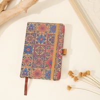 Carnet en liège A6 imprimé floral, journal en bois souple, logo personnalisé, carnet de voyage vintage, cadeau souvenir, vente en gros usine