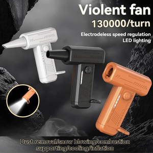 Souffleur d'air portable 130000 PRM, ventilateur à jet, moteur sans balais, mini ventilateur à jet haute vitesse, souffleur puissant à vent réglable - Product Image 4