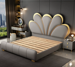 <span class=keywords><strong>Letto</strong></span> <span class=keywords><strong>Matrimoniale</strong></span> Reclinabile in Vera Pelle di Lusso Italiano, Moderno e Semplice, Imbottito, Regolabile, con Contenitore - Product Image 2