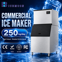 Machine à glaçons modulaire pour les chaînes de magasins de boissons, avec production de glaçons en cubes, alarme de panne et nettoyage automatique