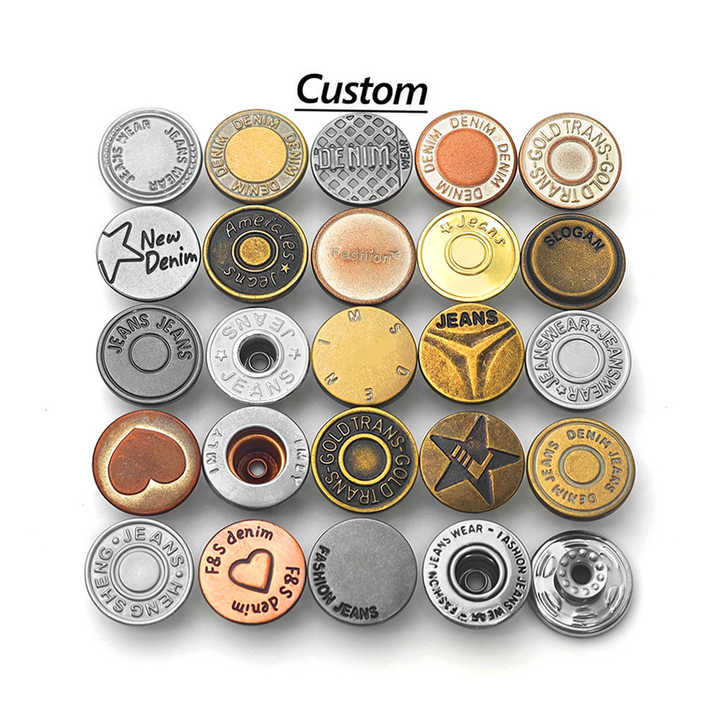 Custom Logo Cloth Clothing 20mm 25mm Jeans Buttons