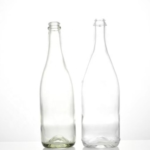 Venda Direta de Fábrica Garrafa de Vidro Transparente Âmbar Verde de 750 ml para Champanhe - Product Image 3