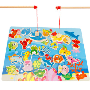 Juego de Pesca Magnético de Madera Montessori para Niños, Juguete Educativo para la Concentración y la Inteligencia, Juego de Padres e Hijos - Product Image 4