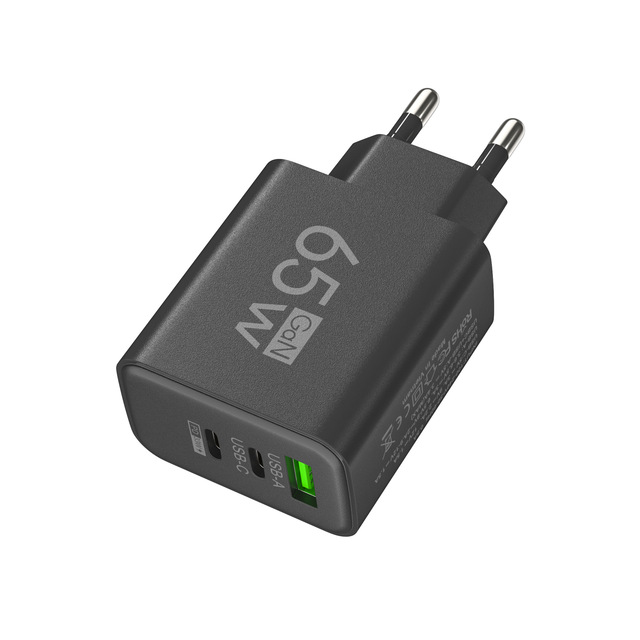 65W ACC GaN Multi-Port Charger with USB-A/USB-C/PD Ports 5V2A Output for & Android Mobile Phones
