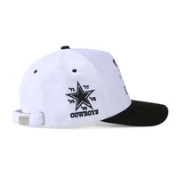 Venta al por mayor de gorras de béisbol vintage de dos tonos, personalizadas con bordado 3D, visera curva, ajustables, unisex, estilo urbano.