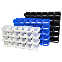 Bacs de stockage en plastique pour entrepôt, caisses à face ouverte, empilables, bacs de rangement en plastique, bacs à pièces en plastique, impression personnalisée du LOGO en usine