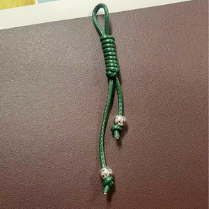 Premium Woven Pu <b>Leather</b> Cord <b>Keychain</b> Oval Shape Handmade Diy Jewelry Accessory High Quality Bag Charm - Product Image 2
