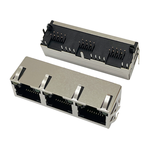 1x3 cổng 5g 10g PoE RJ45 nữ nối mạng ổ cắm PCB Jack RJ45 Modular Jack Poe + 8P8C Ethernet RJ45 Kết nối cắm - Product Image 2