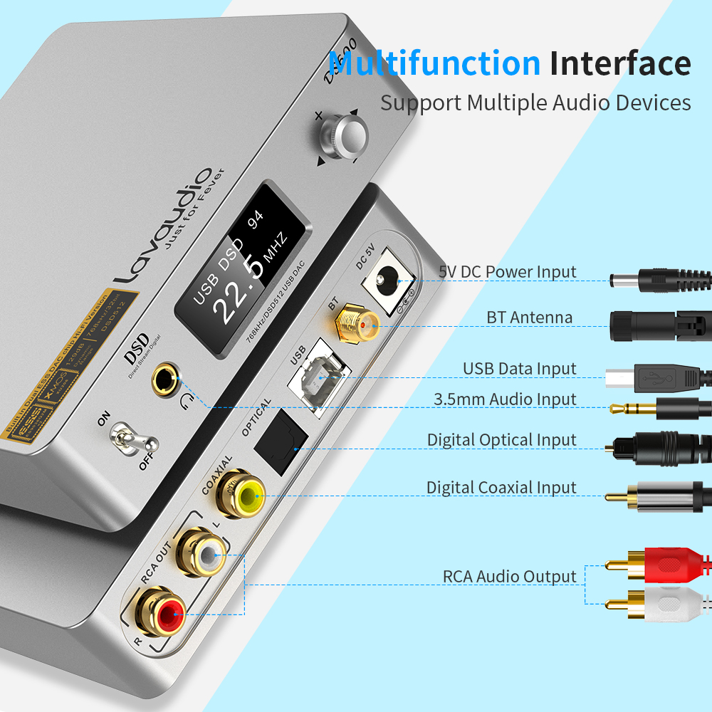 1Mii Lavaudio DS600 Bluetooth 5.0 USB-DAC CNC Alumínio