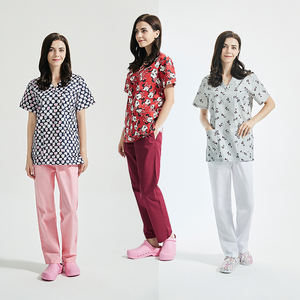 Vêtements de travail infirmiers VIAOLI Premium unisexes 100% coton, taille XL, avec impressions graphiques, motifs de bandes dessinées, plusieurs poches, option de logo personnalisé, usage hospitalier - Product Image 1