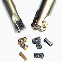 Outil de fraisage CNC SQ-48, fraise à double face haute efficacité à alimentation rapide, inserts de tige de fraise LNMU0303ZER nickelés ODM/OEM