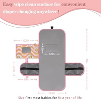 Grande Capacité Sac Fourre-Tout à Motif Boho Portable Pliable Bébé Changeur de Couches Étanche pour Voyage