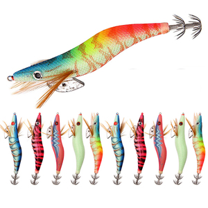 Mồi Câu Mực Phát Sáng Bán Chạy Có Lưỡi Câu, Mồi Câu Cá Tôm Bộ Mồi Câu Nhân Tạo Mắt 3D #2.5,#3.0,#3.5 - Product Image 1