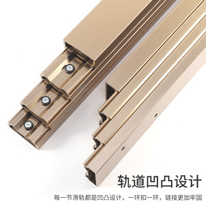 Flat <b>Slide</b> Down Concealed Guide Rail Aluminum Alloy Full Extension For Kitchen Study Cabinet <b>Drawer</b> <b>Slides</b> - Product Image 5