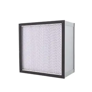 Industrial Industrial Deep Pleated Filter Filtration Equipment Environmental Glass Fiber Hepa Air Filter With Clapboard