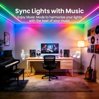 Bande lumineuse LED intelligente RGB USB 5V, avec contrôle par application Tuya Alexa Google, Wi-Fi Bluetooth pour TV, scooter, décoration de bureau, maison