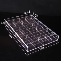 Boîte de rangement pour bijoux en acrylique transparente professionnelle, matériau durable, mobile, étanche, classique, avec compartiments de bureau