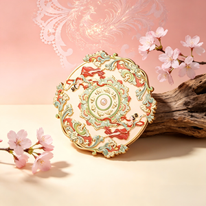Miroir cosmétique portable personnalisé en alliage de zinc, style ancien des grottes de Dunhuang Mogao, avec relief de danseuse céleste volante, chinois - Product Image 1