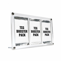 Étui magnétique en acrylique personnalisé à 4 emplacements pour présentoir de paquets de boosters Pokémon, support de rangement pour cartes à collectionner TCG