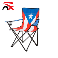 Nx Top Fashion Logo personnalisé Chaise de camp pliante de fête écologique Chaise pliante d'extérieur avec drapeau de pays