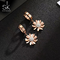 Set Jam Tangan Wanita Shengke Dengan Kotak Hadiah Gaya Mewah Dengan Kalung Anting Cincin Aksesoris Hadiah untuk Kekasih Dengan Kualitas Tinggi