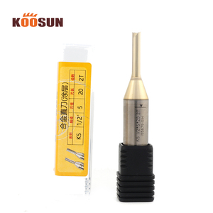 Koosun Vàng Tráng <span class=keywords><strong>2</strong></span> Flutes Endmill <span class=keywords><strong>1</strong></span>/<span class=keywords><strong>2</strong></span> <span class=keywords><strong>Inch</strong></span> 5 Mm <span class=keywords><strong>Shank</strong></span> Thẳng <span class=keywords><strong>Router</strong></span> <span class=keywords><strong>Bits</strong></span> Đối Gỗ Chế Biến Gỗ Carbide Phay Cutter - Product Image 2